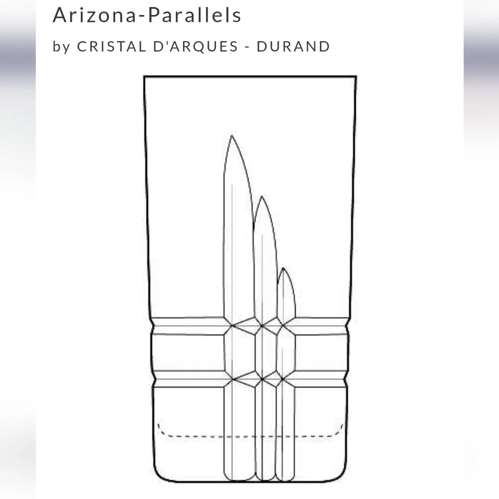 Set of 4 Arizona-Parallelsby Cristal D'Arques - Durand